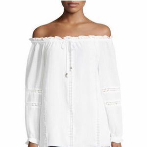 New with tag pink Michael Kors off shoulder shirt