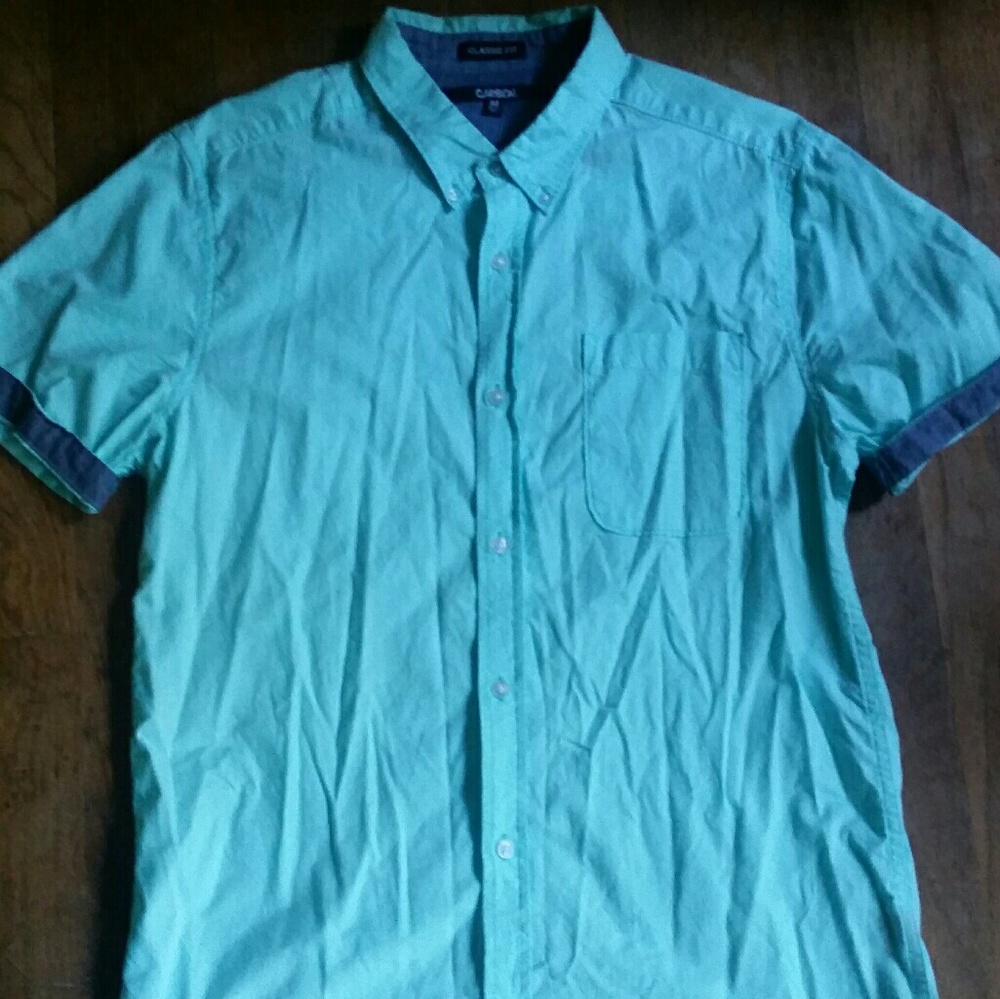 Carbon Turquoise Button-Down Shirt