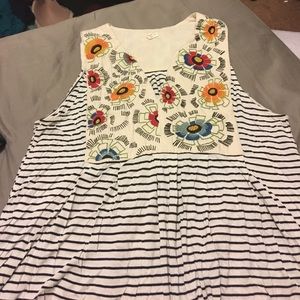 Anthropologie embroidered top