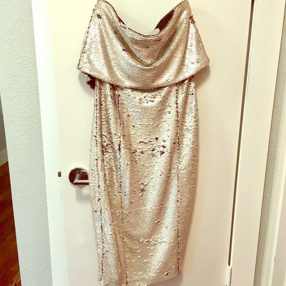 Beautiful Sexy Gold Metallic Dress