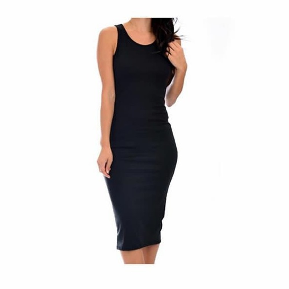 (RACERBACK BODYCON MIDI DRESS)