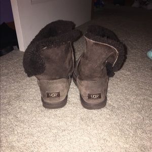 Brown short one button uggs