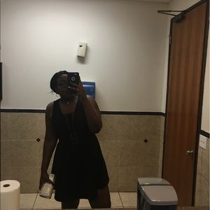 Black Forever21 lace up Dress