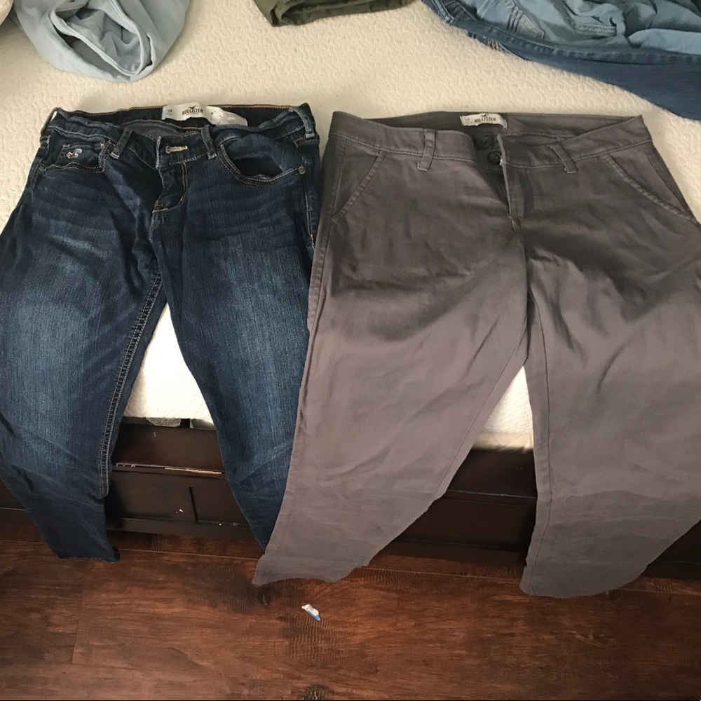 Two pairs of Hollister jeans in a size 3, one new