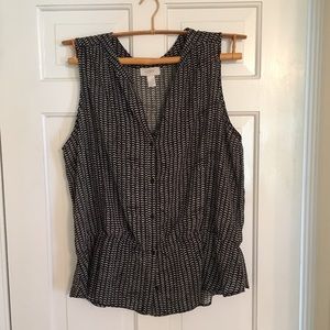 Ann Taylor Loft sheer sleeveless blouse.