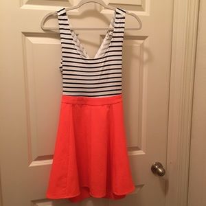 Dress with Crossed Strap Back