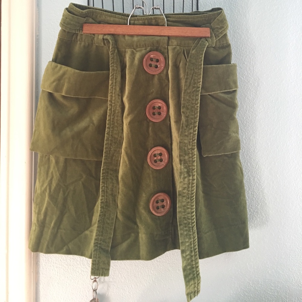 Olive green skirt