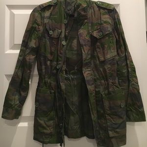 J. Crew camo jacket w/ hood