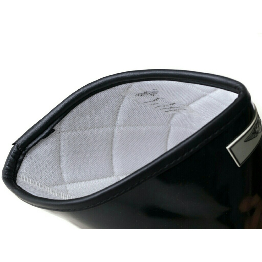 Women's Rainboots, Mid Calf Quilted Rain Boots, #1523, Black - Picture 3 of 4