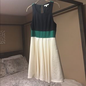 Color block a-line dress