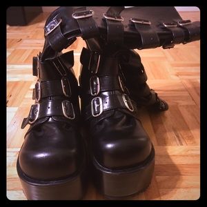 Oh my goth demonia polyurethane boots