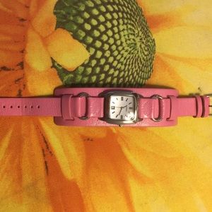 Pink leather Fossil watch