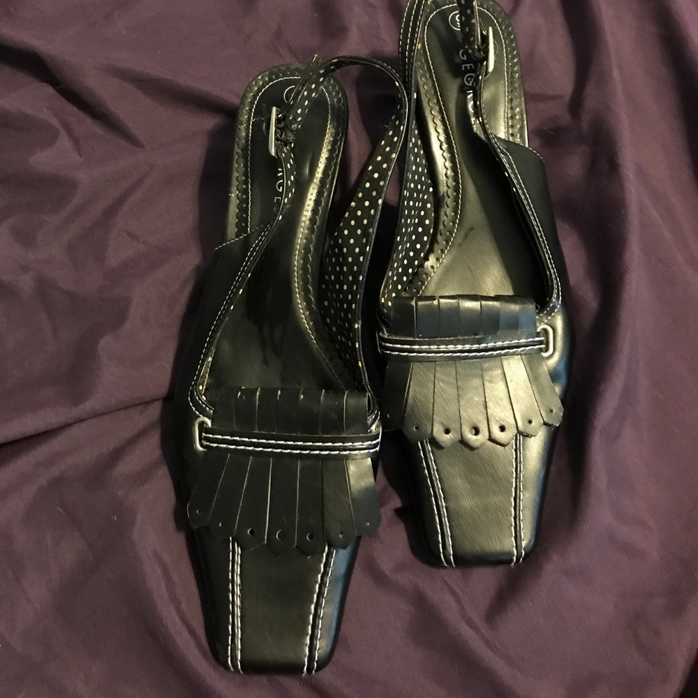 Donated! Black slingback heels