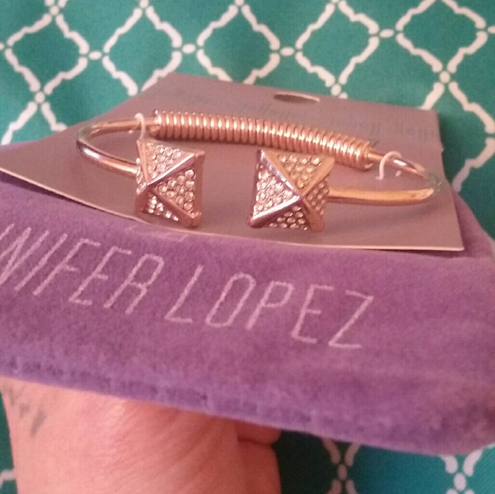 JLo Square Bracelet gold tone NWT