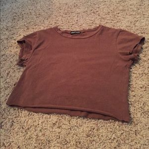 Brown crop top