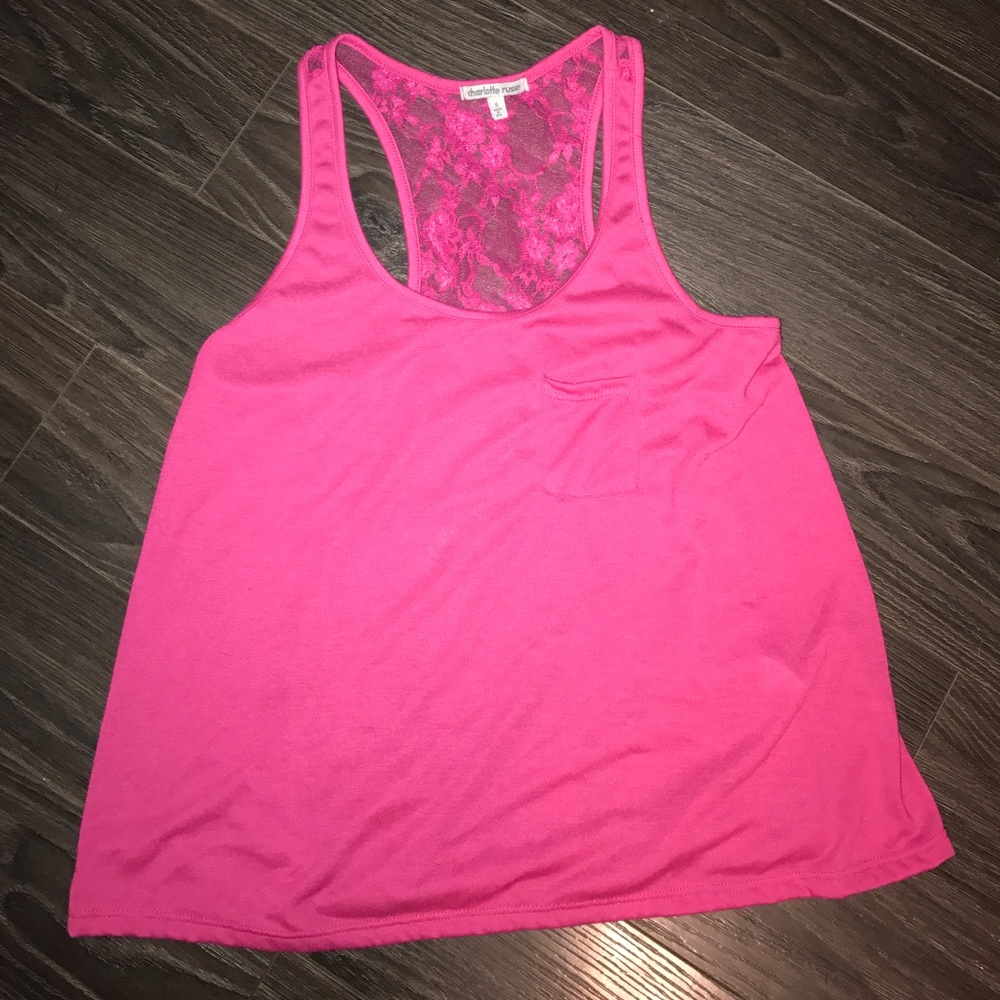 Size small sheer lace racerback tank