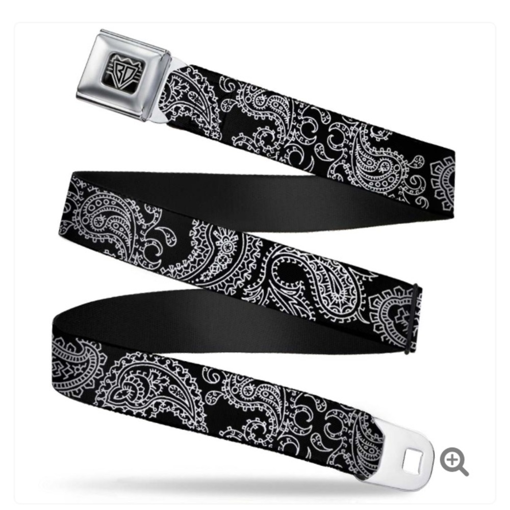 Paisley print "seatbelt" belt!