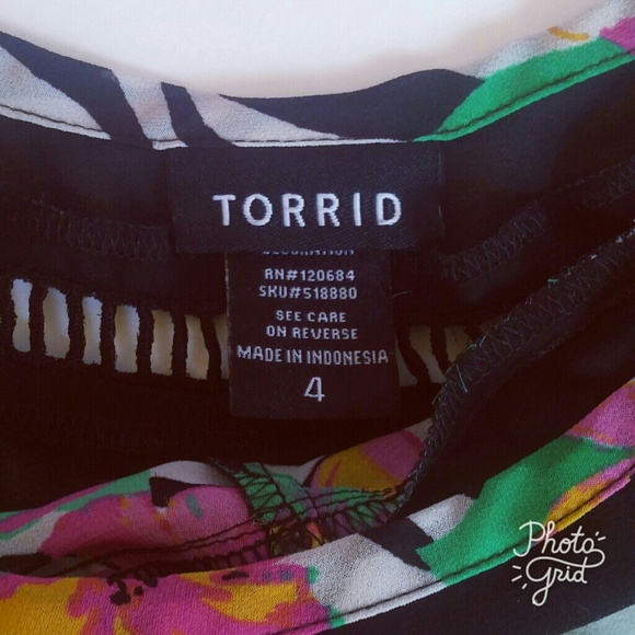 Torrid Spaghetti Strap Top Zebra and Floral - Picture 5 of 6