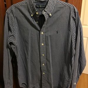 Blue button down shirt