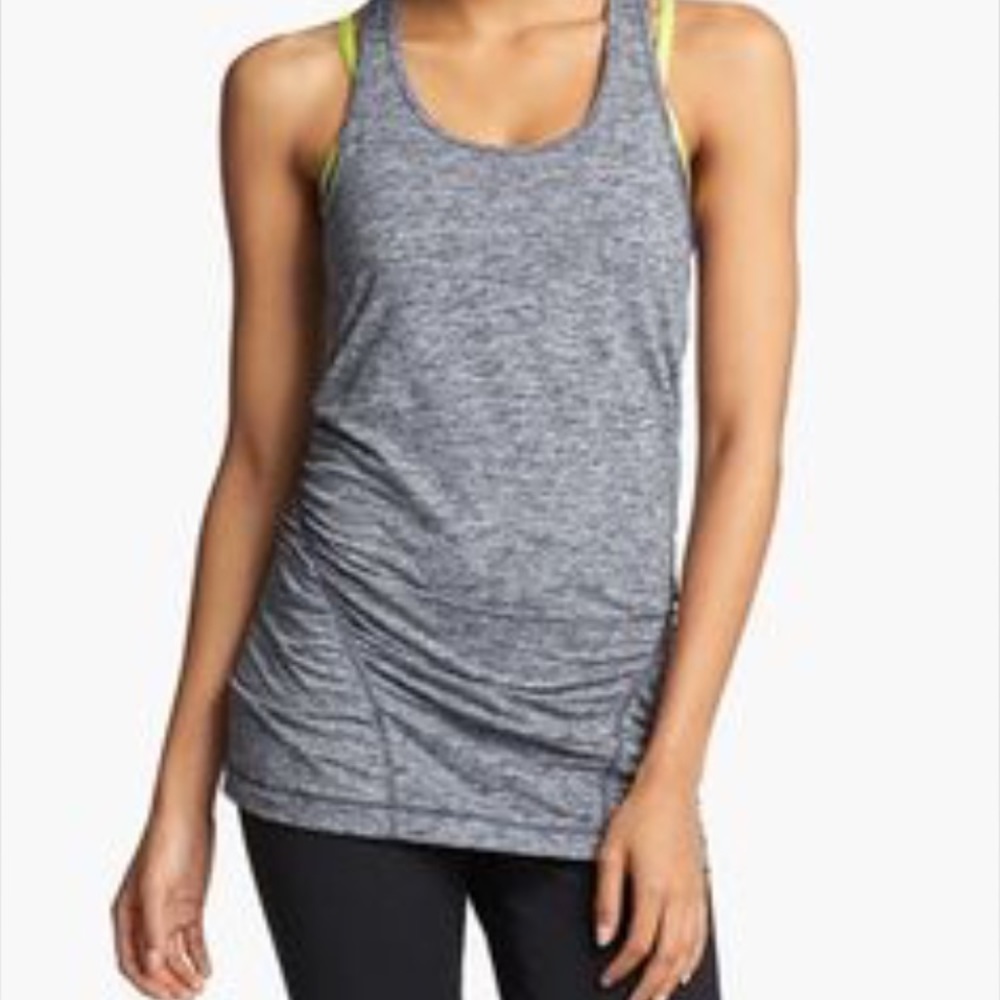 Zella Everyday Space Dye Ruched Tank