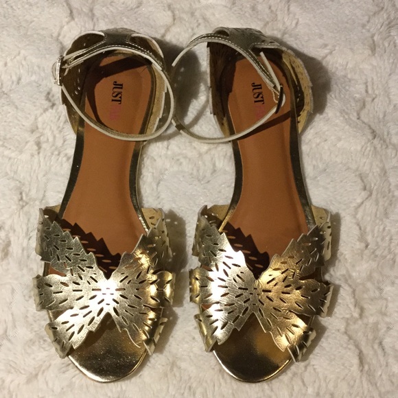 justfab gold sandals