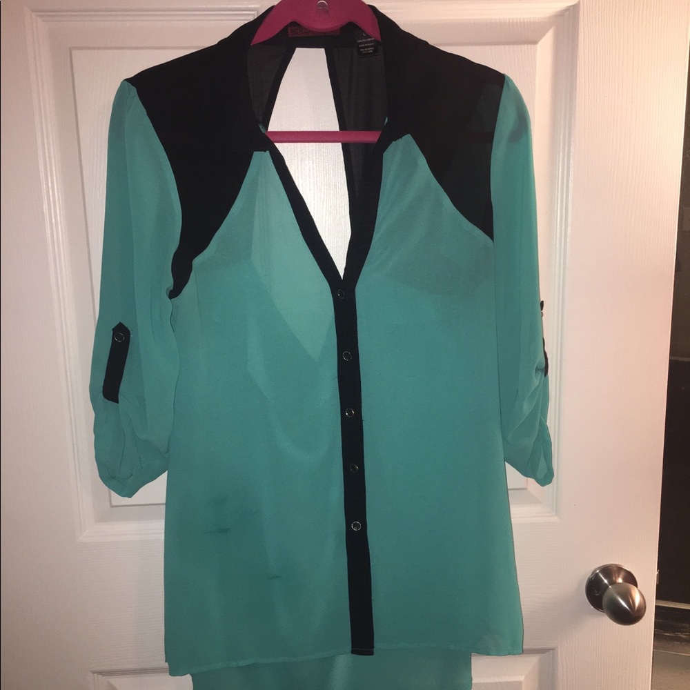 BKE Teal Silky Top