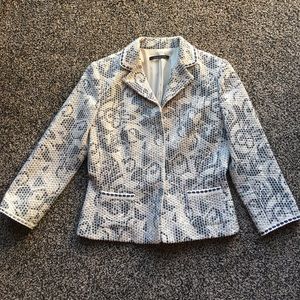 Elie Tahari Small s brocade Blazer Jacket exc