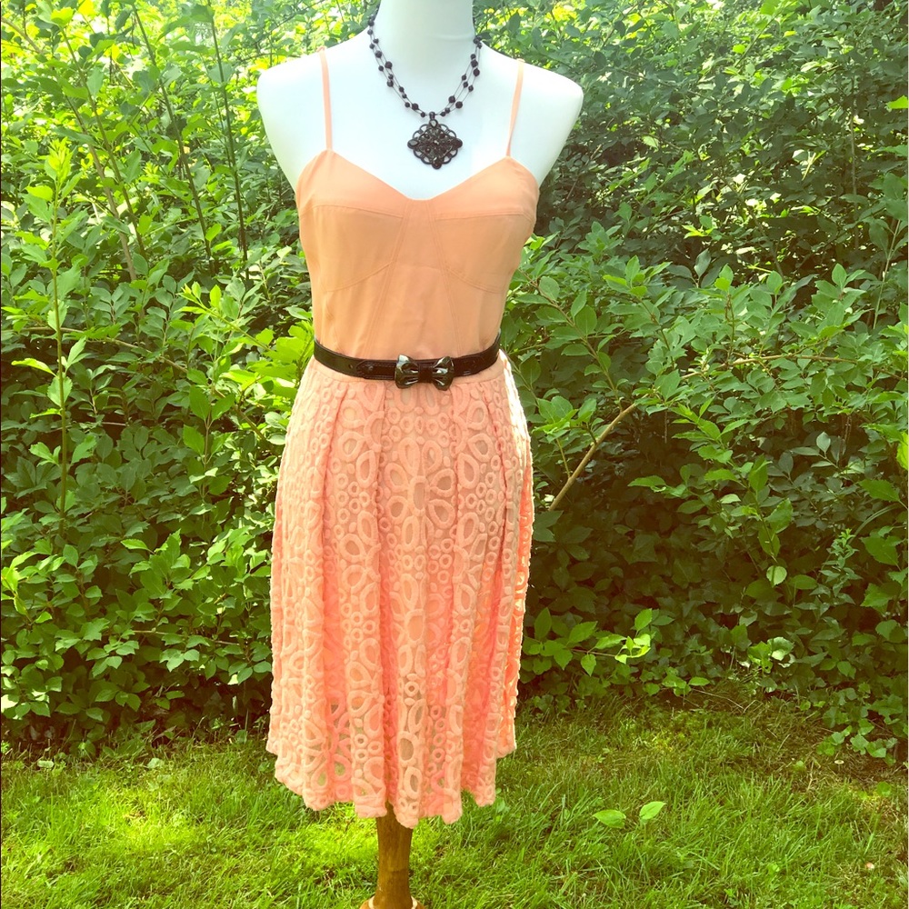 Addison Silk Embroidered Dress. Small