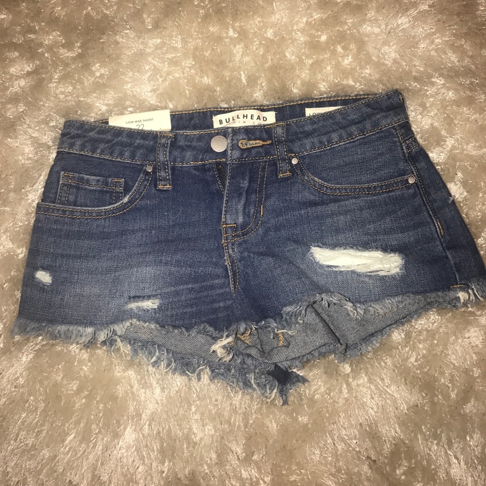 Brand new denim low rise shorts