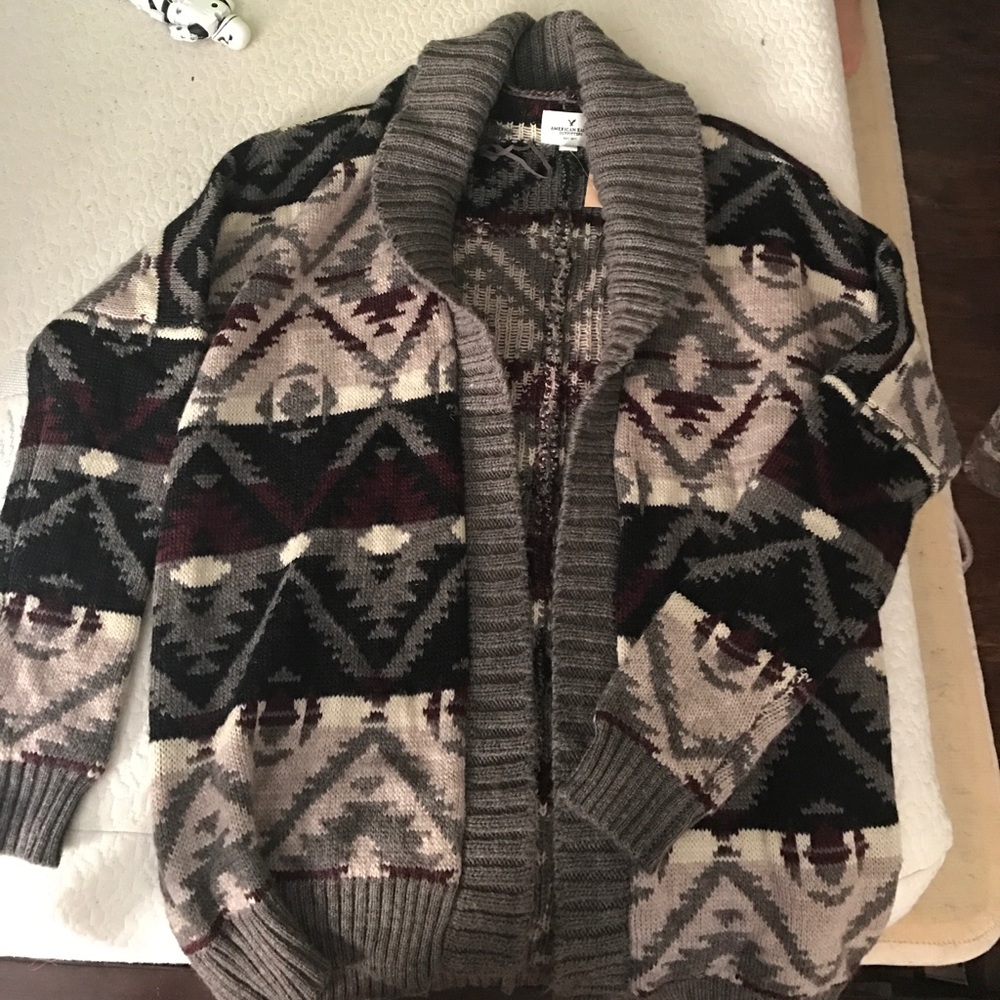 American eagle tribal print cardigan, XS oversized