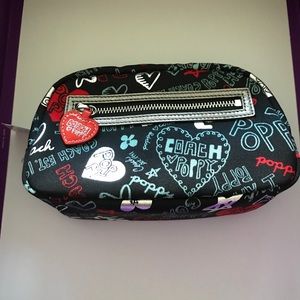 coach poppy graffiti cosmetic case