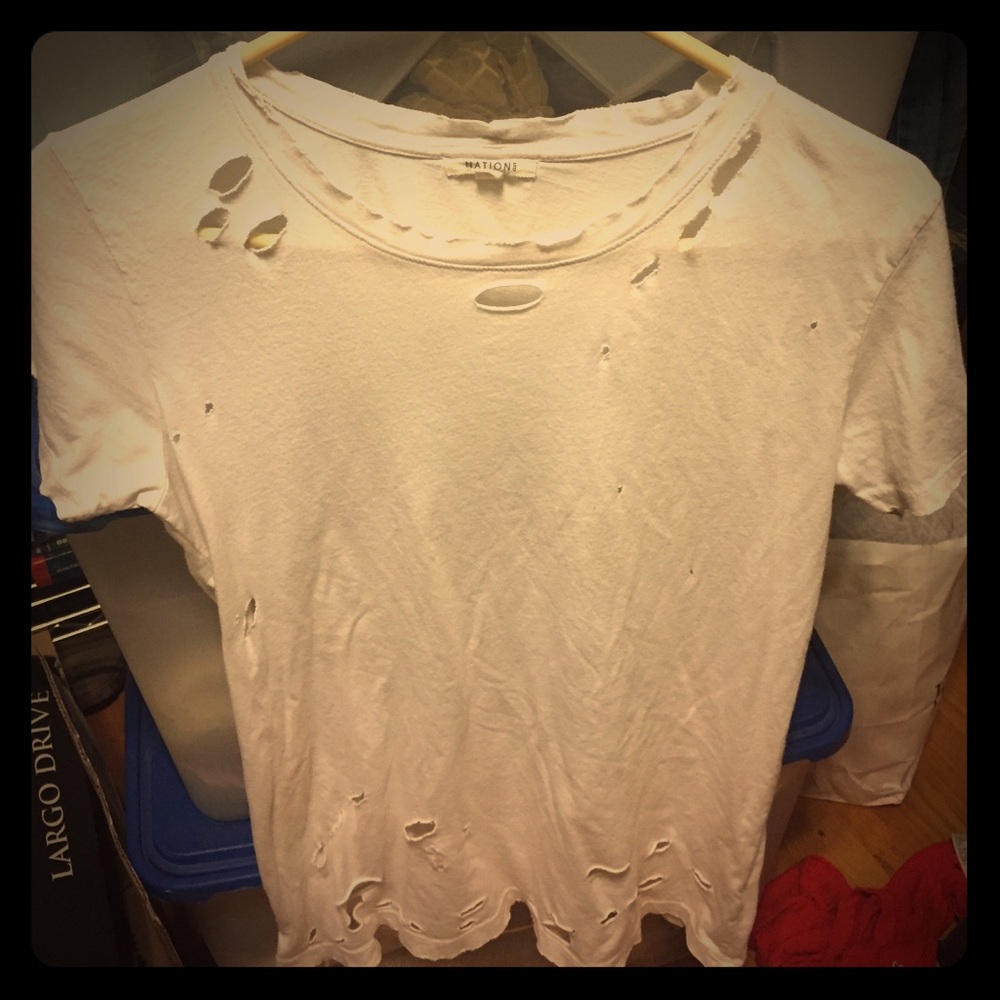 Destroyed Nation white tee