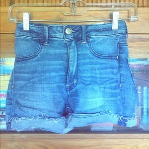 American Eagle High Waisted Denim Stretch Shorts