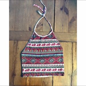 Elephant printed crop top