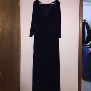 Navy blue gown
