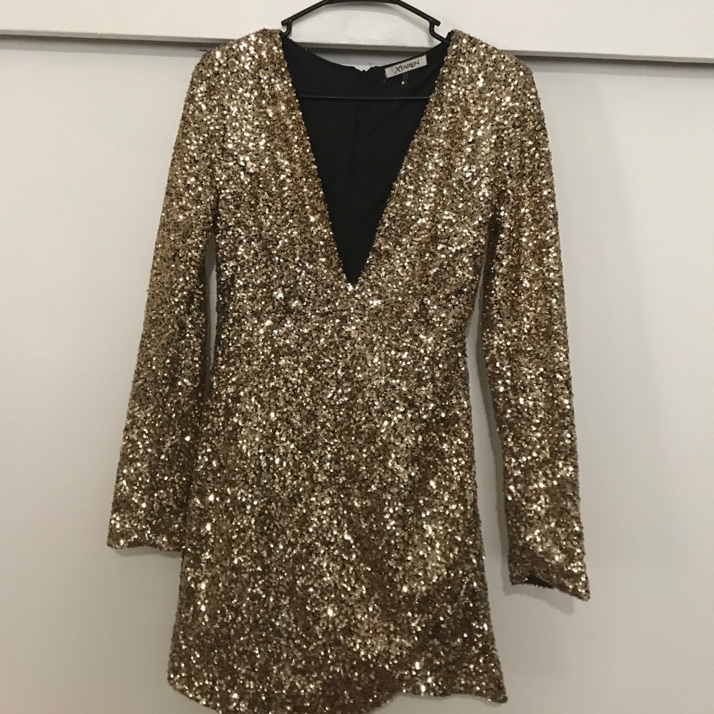 Gold sparkle dress