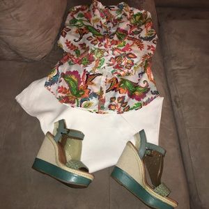 LAUREN Ralph Lauren White Linen Pant