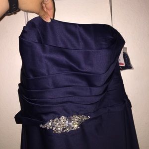 Navy blue gown