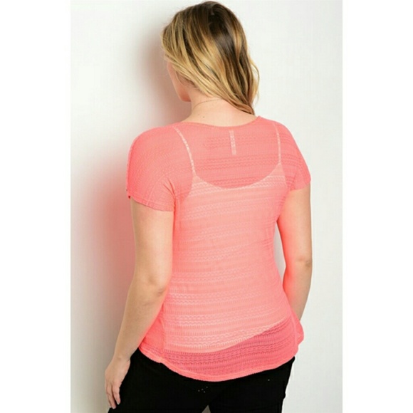 BohoBeauRoseBoutique Tops Plus Curvy Sheer Knit Crochet Top Poshmark
