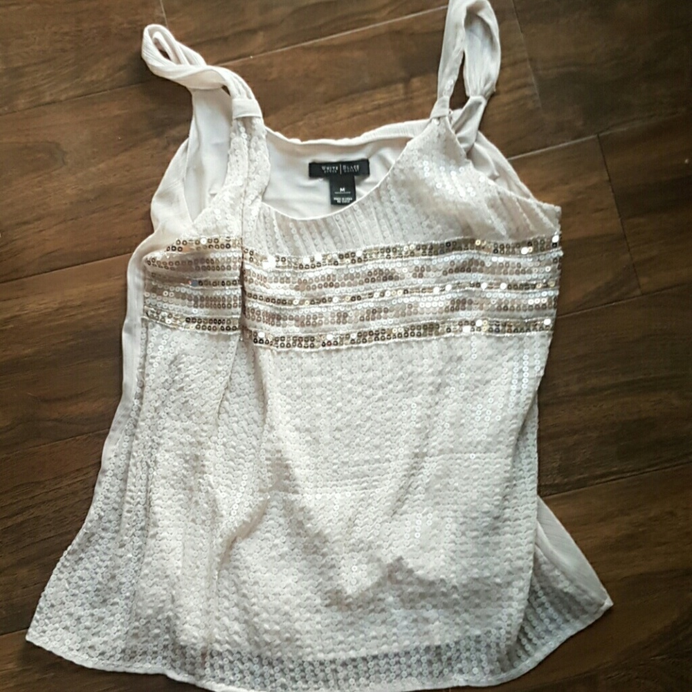 White House Black Market Sequined Blouse