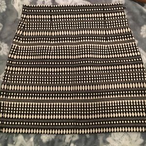 ZARA black and white knit mini skirt