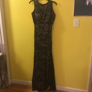 Navy and nude formal dress size 10