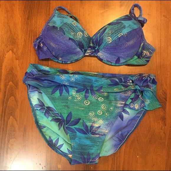 Other - Tropical High-Waisted Swim Suit