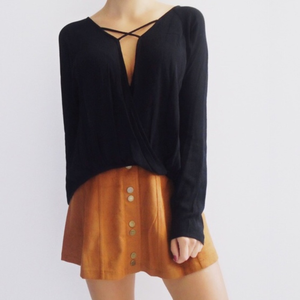 Wrap Blouse with Cross