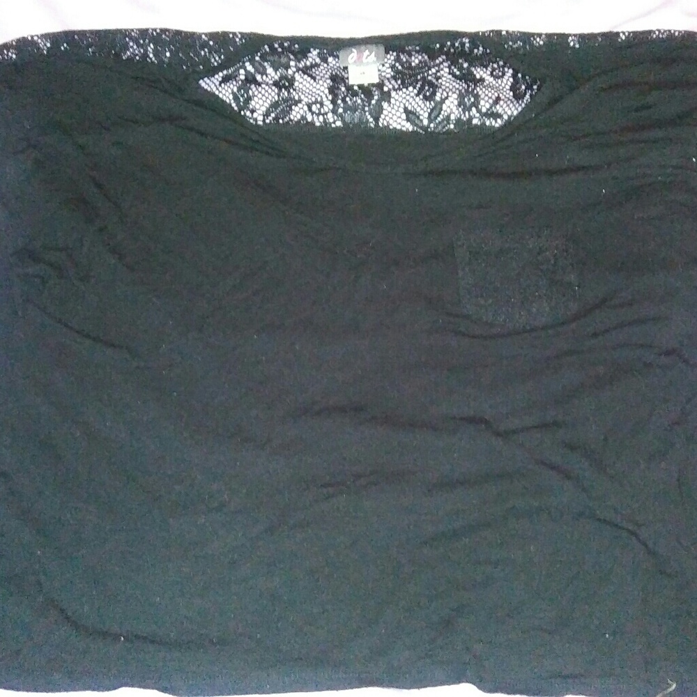 Dots black lace top