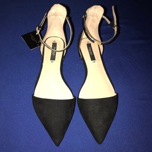 Zara Black Suede Flats