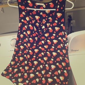 Pleione Sleeveless heart leaf Blouse - Size L