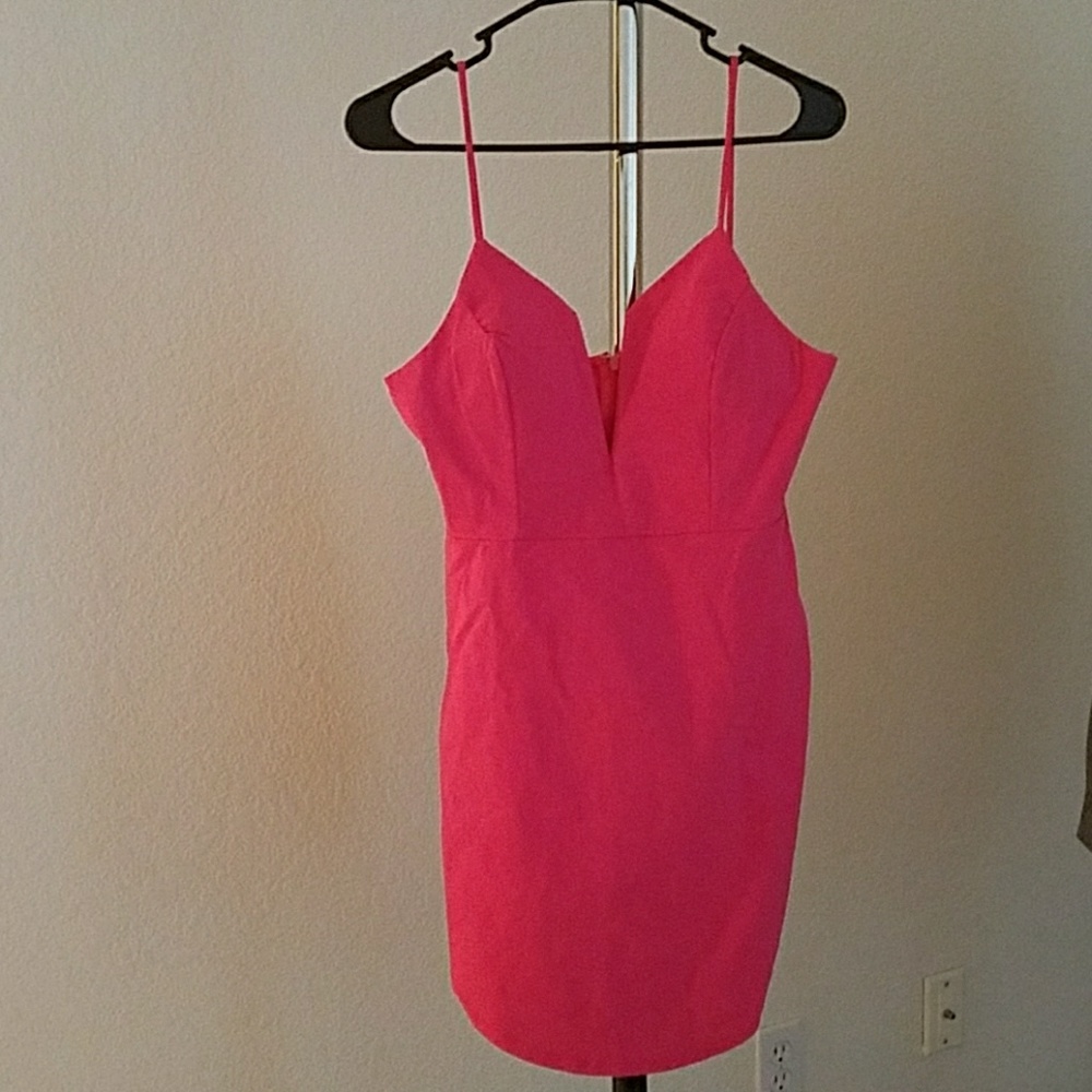 Hot pink dress