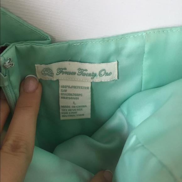Mint floral dress forever 21 - Picture 3 of 4