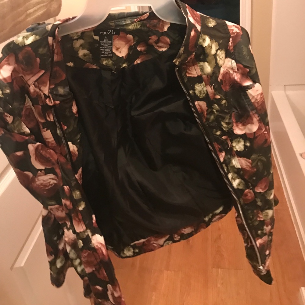 Biker type leather jacket